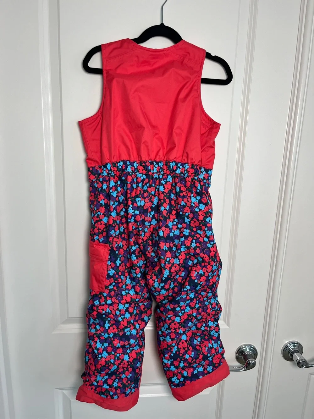 The North Face 4T Floral Pink snow bibs